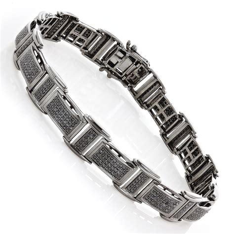 men's bracelets with black diamonds